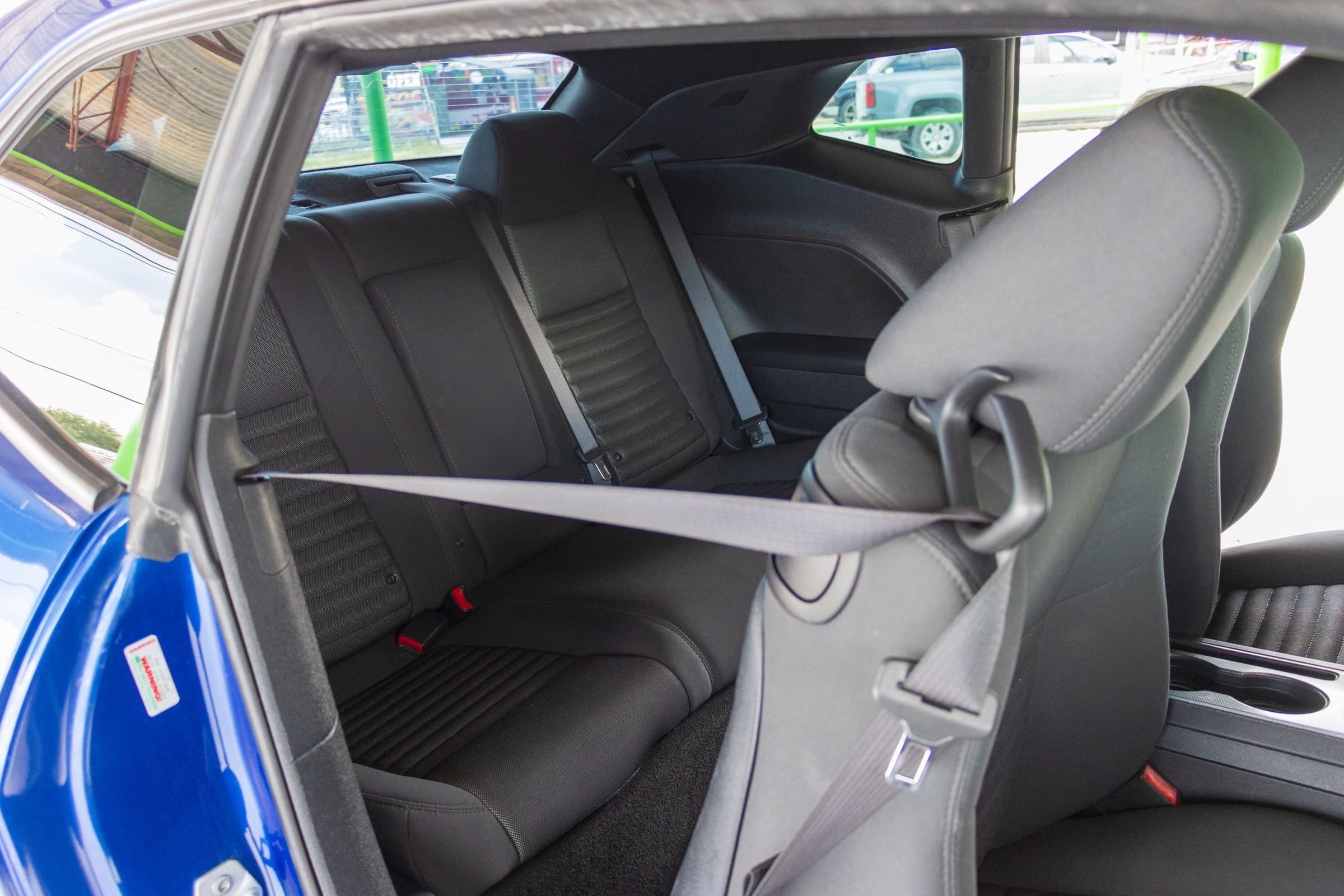 2012 Dodge Challenger R/T interior, rear seats