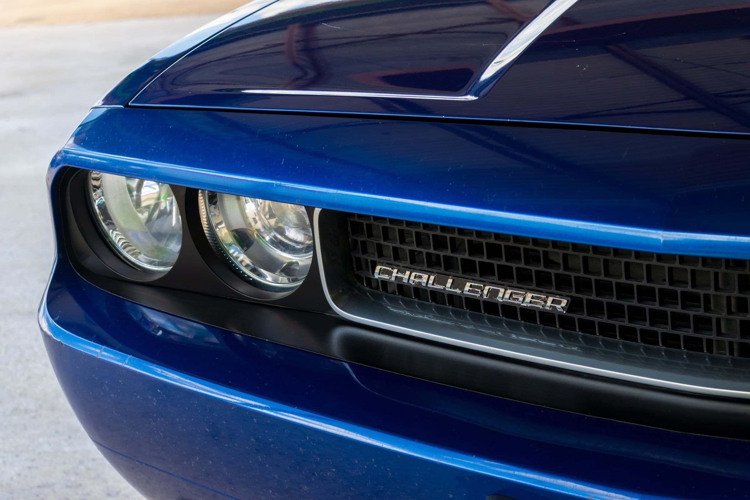 2012 Dodge Challenger R/T, front grille and headlights